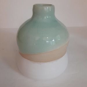 Apropos Pottery Vase Crackle Effect Seaside Modern 6"